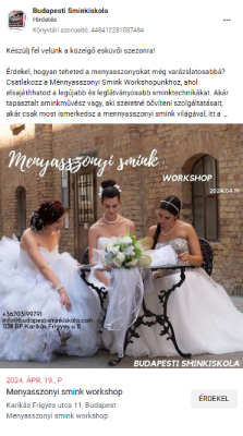 BPSI menyasszonyi smink workshop